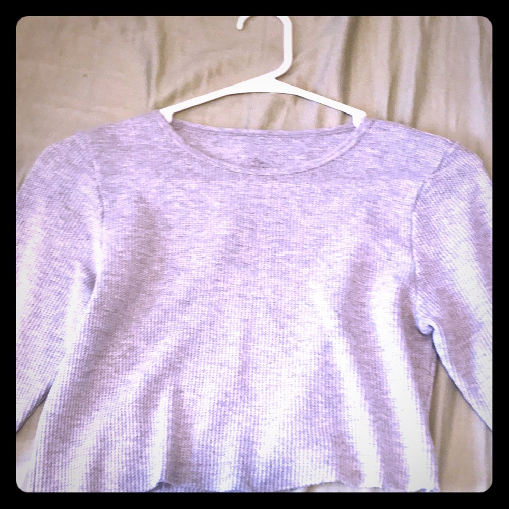 Gray crop top